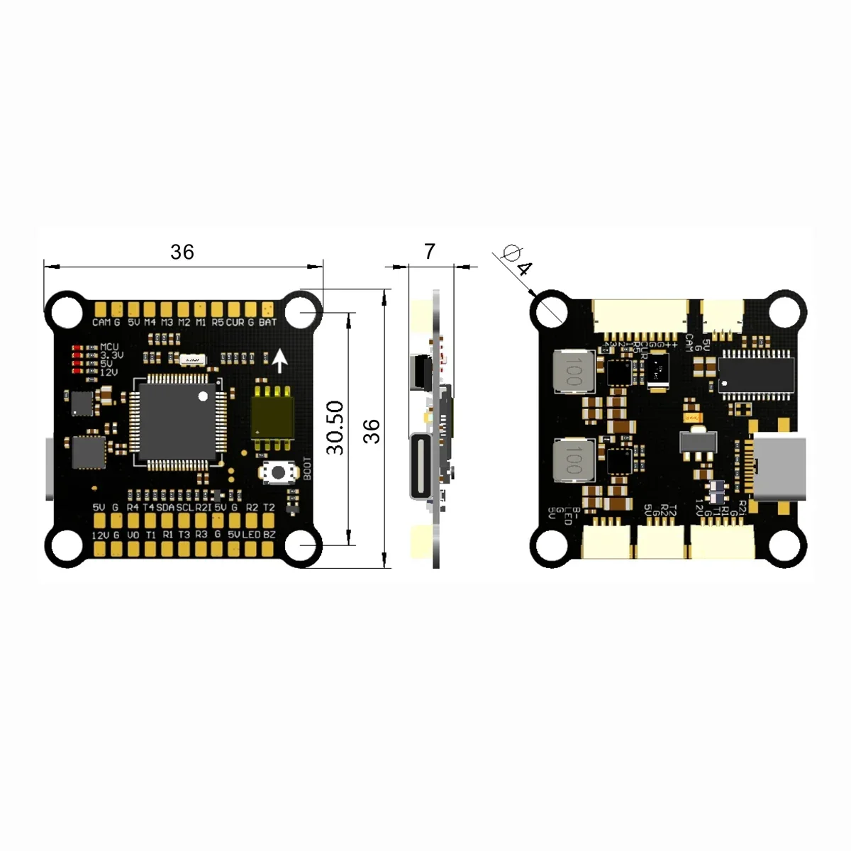 F405 BLS Kontroler lotu FC 55A 80A 30x30 FC&ESC Kontroler lotu FC BLHELIS 55A 80A 4w1 ESC do dronów FPV Freestyle