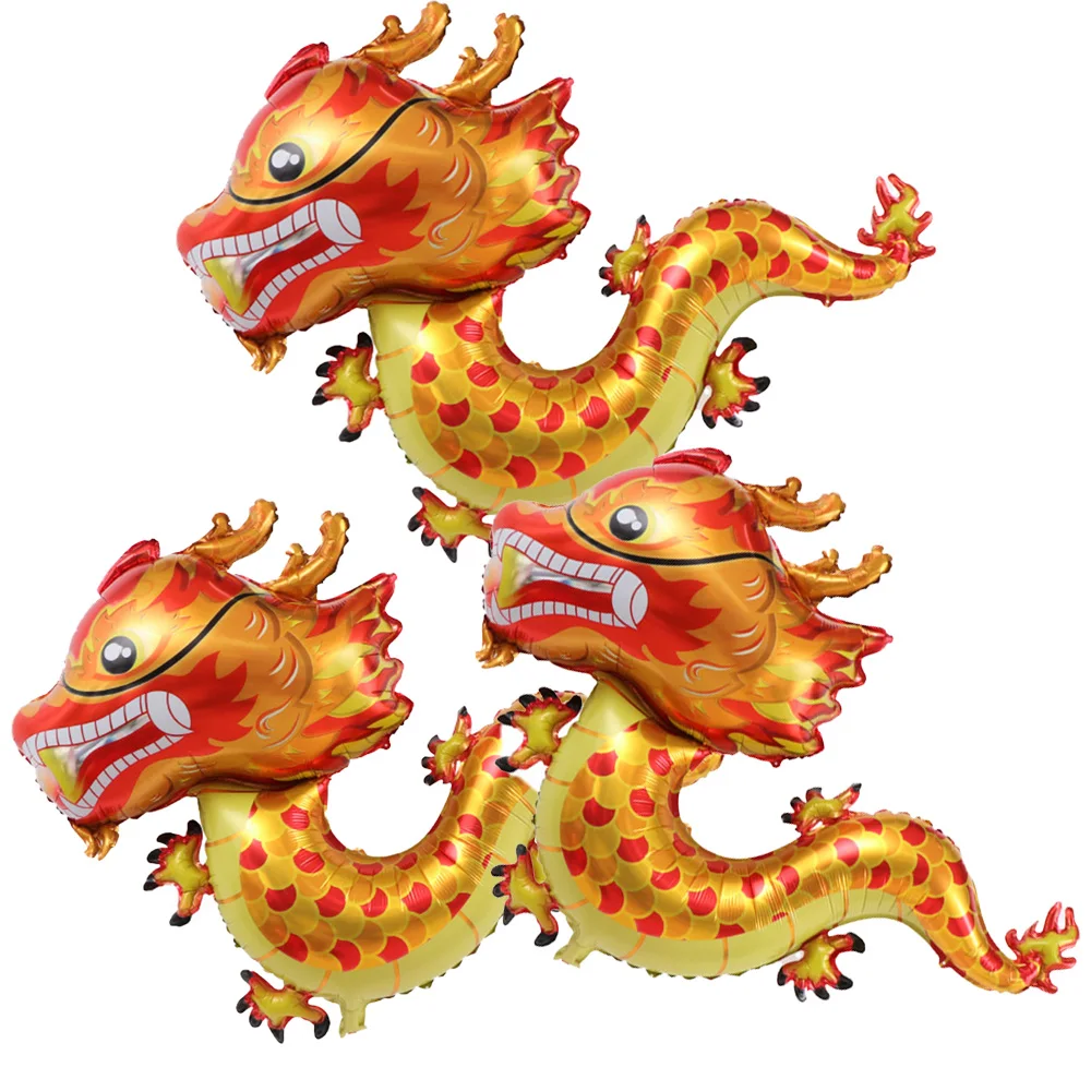 Drache Luftballons Drachen Geburtstag Party Dekorationen Chinesische Drachen Luftballons Mottoparty Babyparty Zubehör China Loong – Detail 4