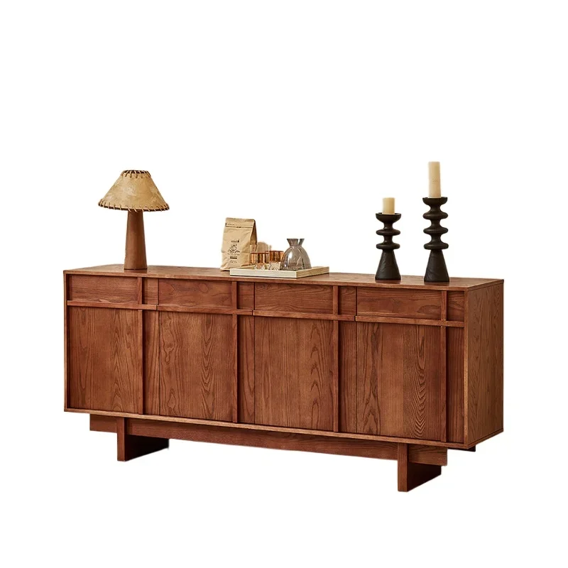 Mueble auxiliar de comedor de madera maciza, taquilla, mueble medieval contra la pared, mueble de entrada retro para salón