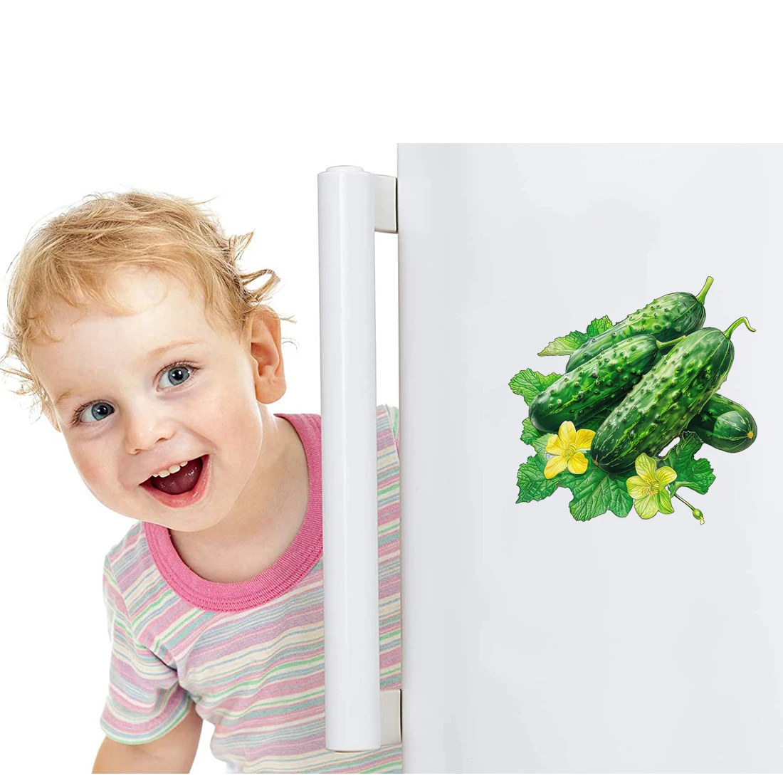 Three Ratels CO111 Fresh cucumber vegetable cartoon stickers for home decoration