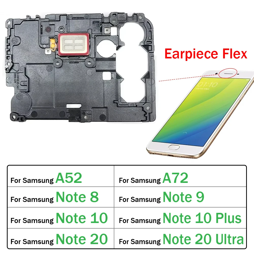 Front Top Earpiece Earphone Ear Speaker Sound Receiver For Samsung A52 A72 Note 8 9 10 20 Plus Ultra 4G 5G