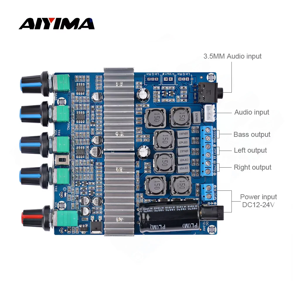 AIYIMA TPA3116 TPA3116D2 جهاز تضخيم الصوت مجلس 2.1 قوة مضخم الصوت 50Wx2 + 100 واط باس مكبر للصوت لمكبر الصوت السلبي