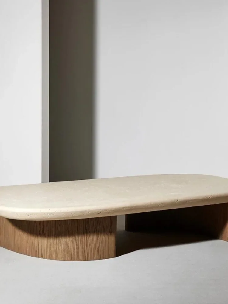 リビングルーム ホーム ヴィラ 大理石 インターネットセレブ トラバーチン コーヒーテーブル