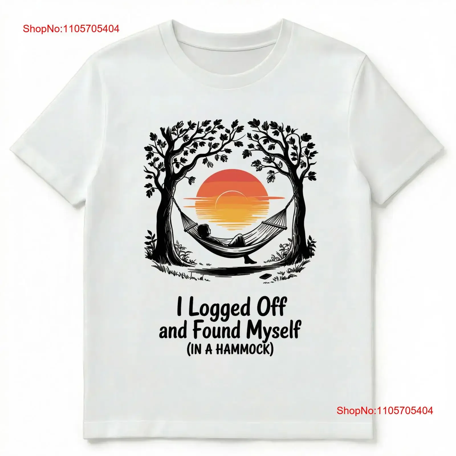 Minimalist Escape Tech Detox Digital Mindfulness Hammock T Shirt long or short sleeves vintage Washed Slightly Soft Casual