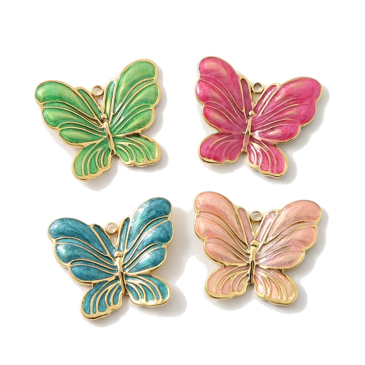 

WT-SSP074 New Styles Stainless Steel Butterfly Shape Pendant Jewelry DIY Luxury Charms For Women Daily ACC