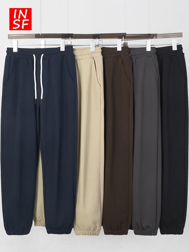 

Мужские спортивные брюки American Sle High End в стиле ретро, ​​эластичные брюки с эластичной резинкой на талии, летние свободные брюки с длинными штанинами и драпировкой