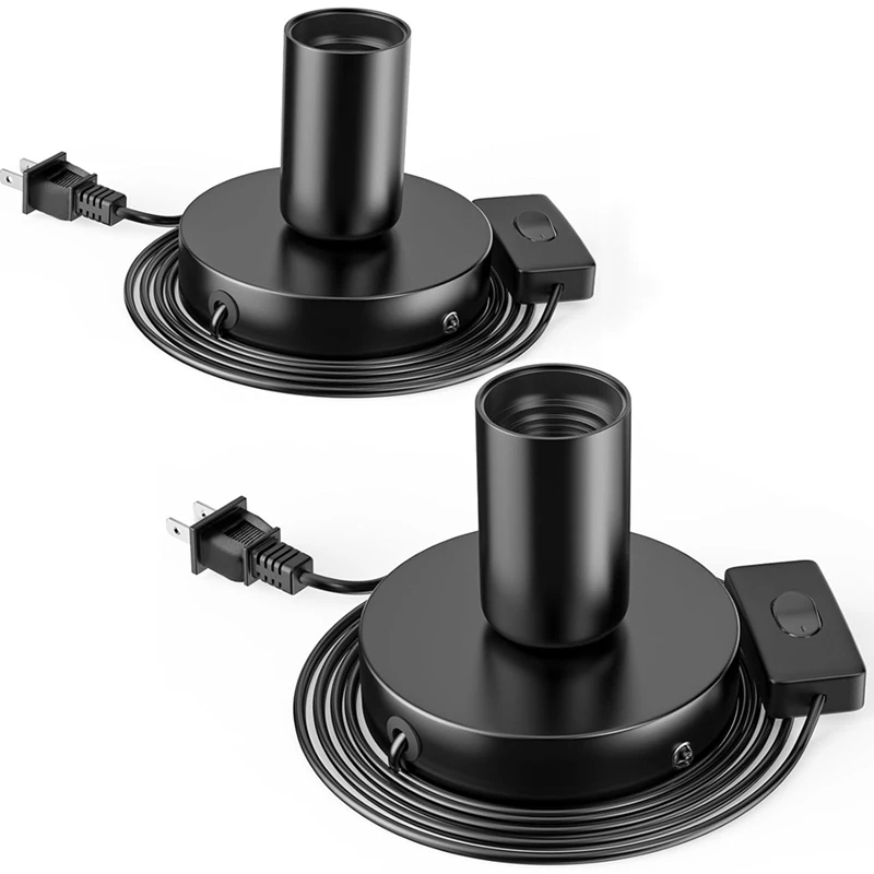 2 Stücke Poliert Metall Desktop/Hängende Glühbirne Sockel E26/E27 Lampensockel, Schraube Glühbirne Verlängerung Sockel UNS Stecker