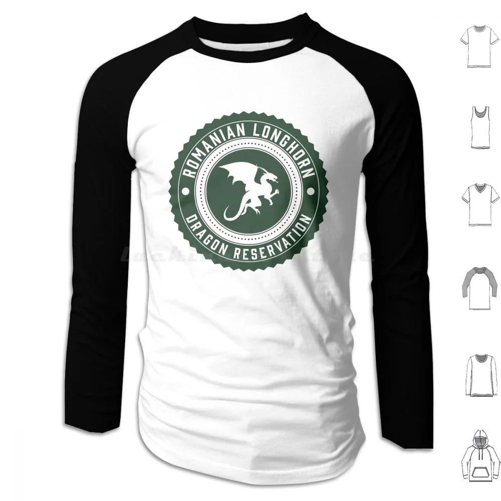 Dragon Sanctuary-Full Size Hoodies Long Sleeve Dragon Dragon Sanctuary Dragon Reservation Romanian Longhorn Dragon