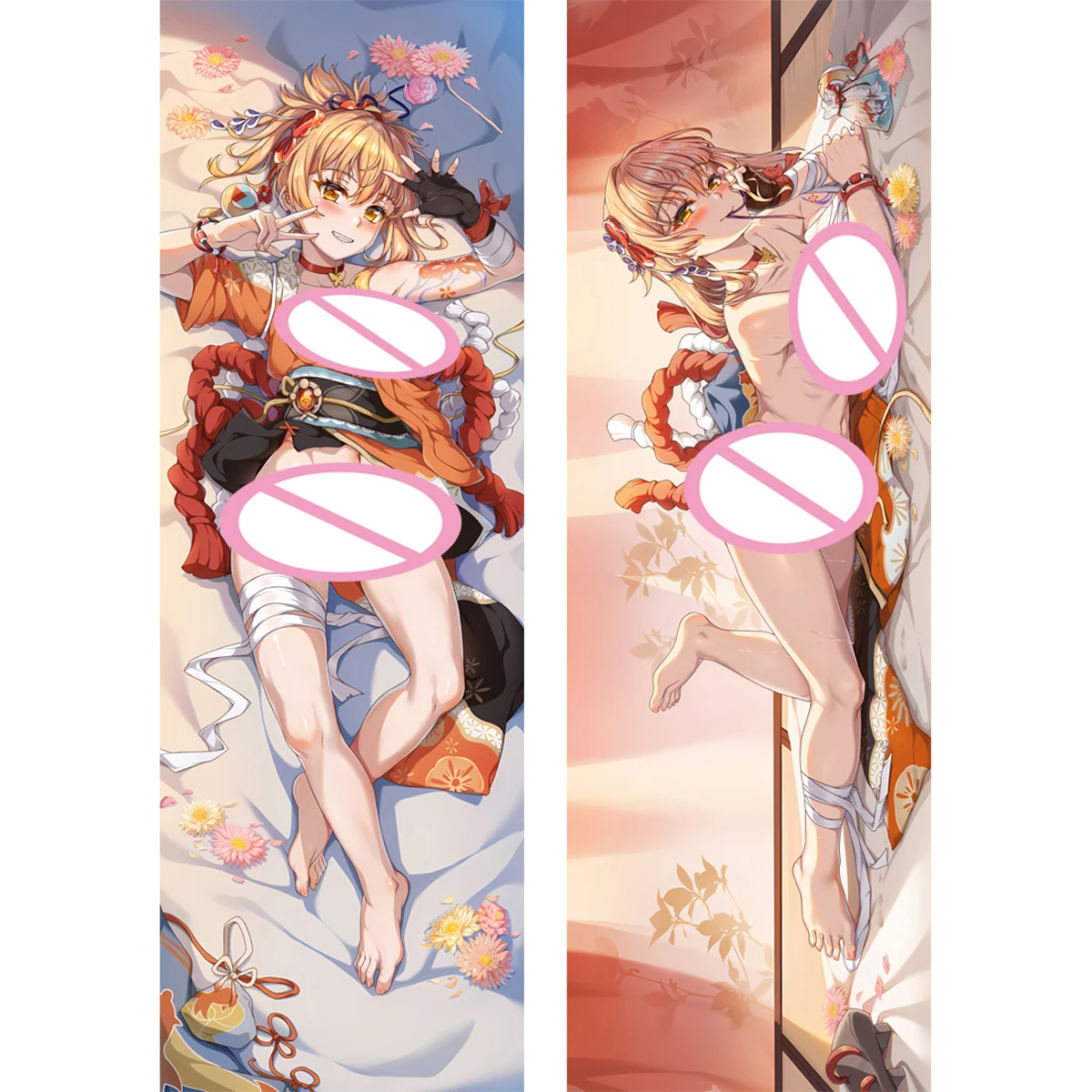 

Genshin Impact Yoimiya よいみや Dakimakura Waifu 2WAY Hugging Body Pillow Case Gift Anime Sexy Pillow Case Otaku Cushion Cover