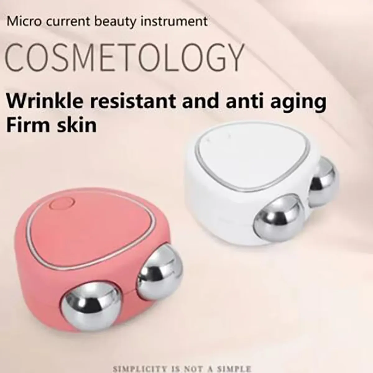 Portable Electric Face Lift Roller Massager EMS Microcurrent Sonic Vibration Facial Lifting Skin Tighten Massage Beauty Devices