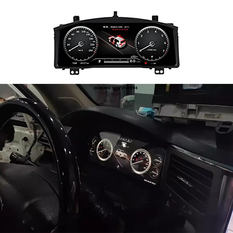 

Upgrade LCD Digital Cluster Speedometer Instrument with Carplay New Auto Meter for LX570 2008-2021