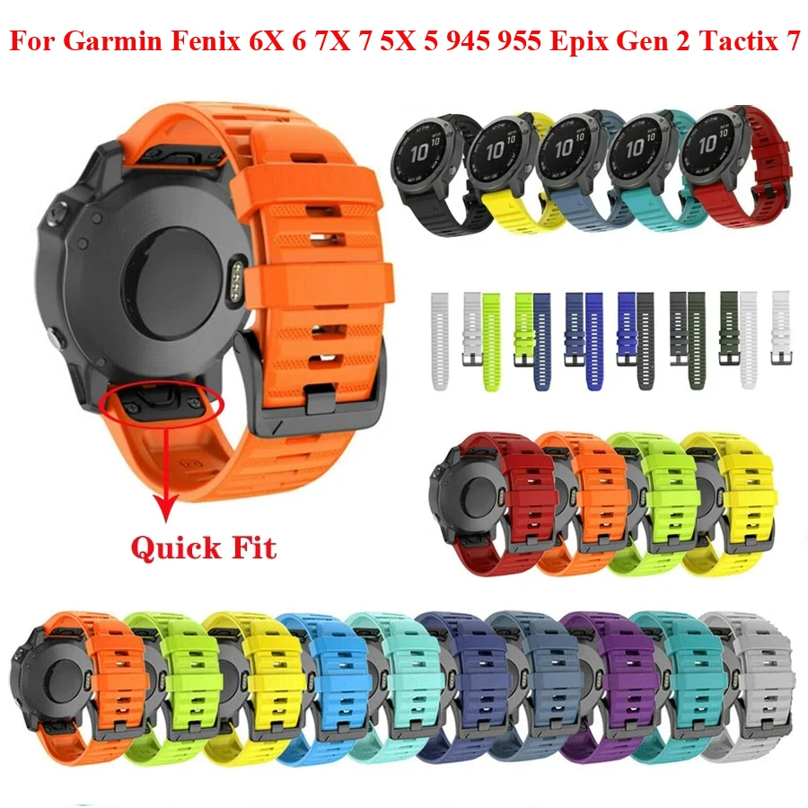Cinturini per cinturino a sgancio rapido in Silicone JKER 26 22MM per orologio Garmin Fenix 6X 7X 5X cinturino per cinturino Easyfit per orologio Fenix 6 7