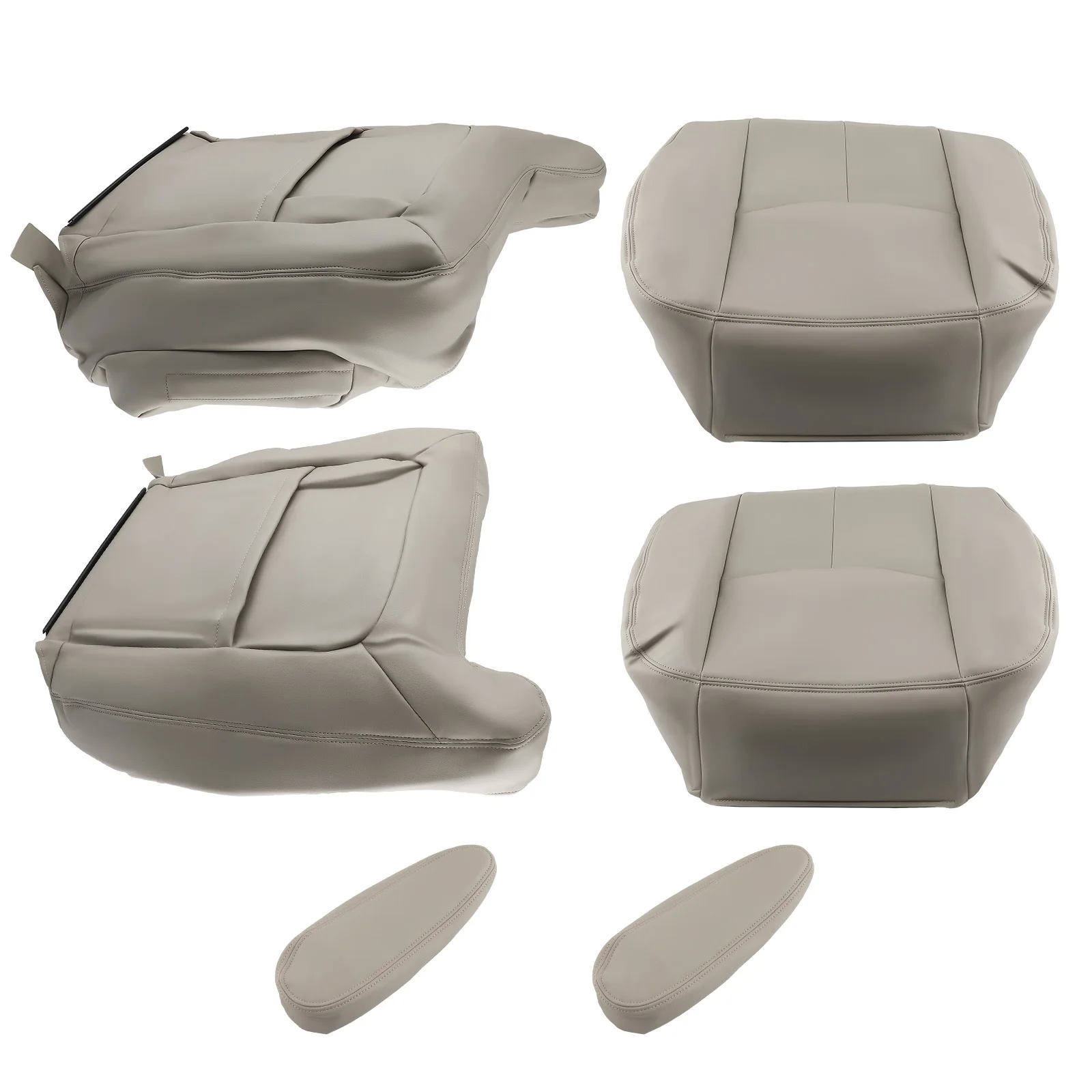 

6x Leather Seat Cover Light Tan front For Chevy Tahoe GMC Yukon 2003 - 2005-2006