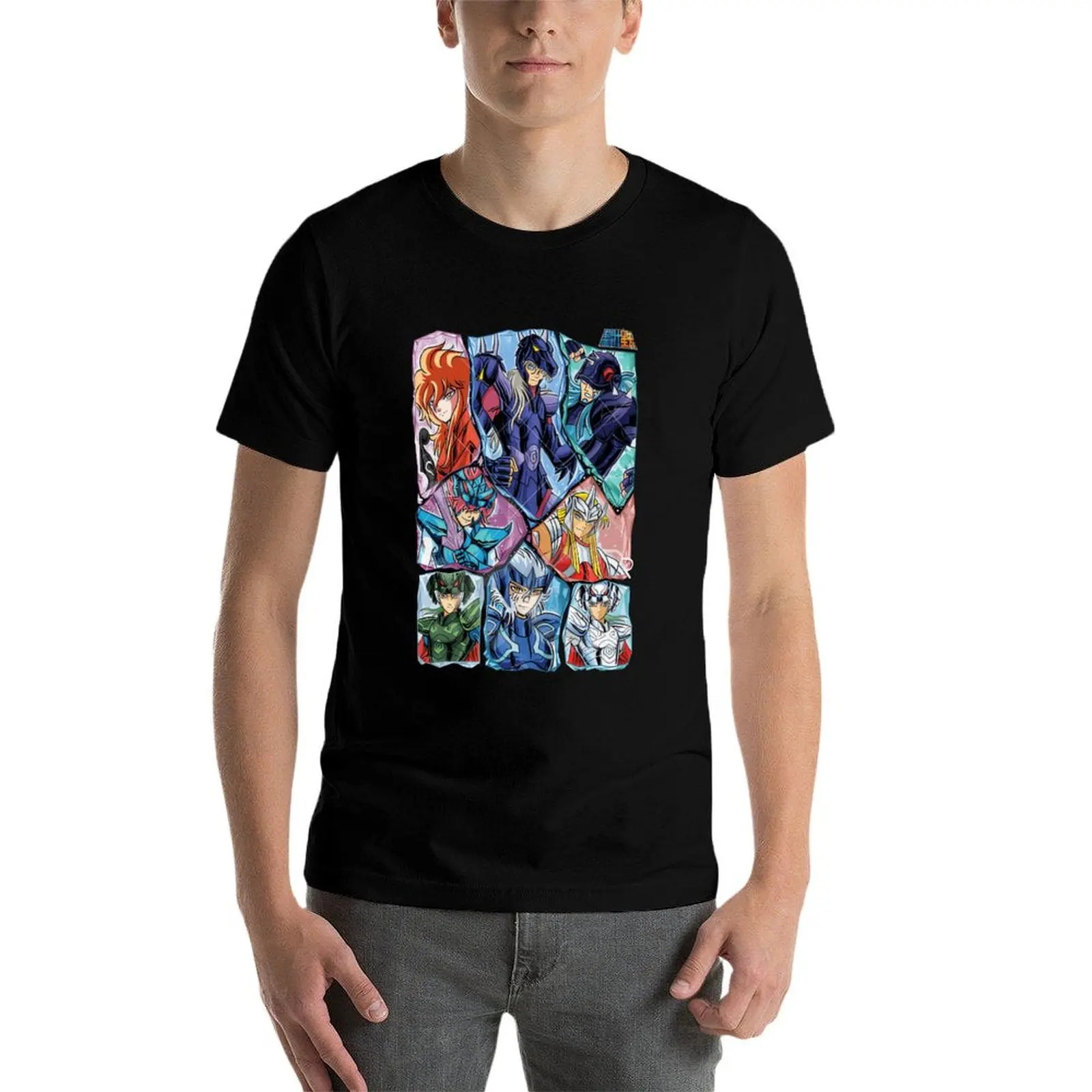 Cotton T-Shirt Men Streetwear Style Tee Saint Seiya God WarriorHiruda Freya Siegfried Hagen Thor Alberich Fenrir Syd Bud Mimir view 6