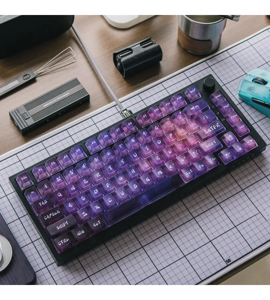 gradual change mechanical keyboard keycap PC five-sided fog smudge ai3D pad printing original factory highly suitable