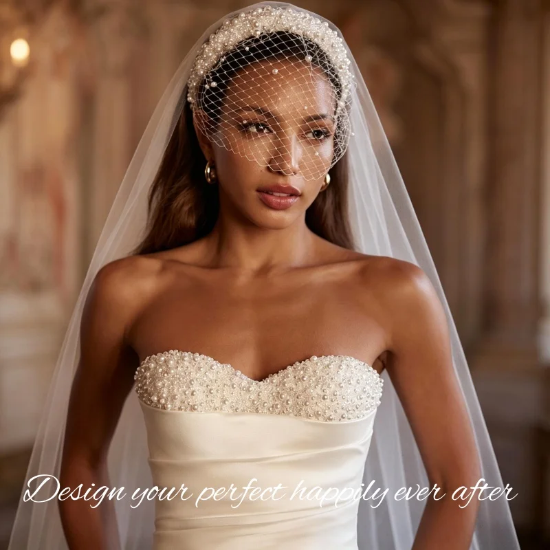 Beaded Draped Mermaid Bridal Gown Sweetheart Neck Satin Chapel Train Vestidos De Novia Customized