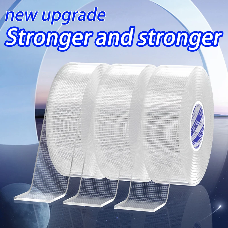 1/2mm Grid Nano Double-Sided Tape Strong Adhesion Home Installation Fixed Carpet Rack Photo Frame Repeated Washing Wall