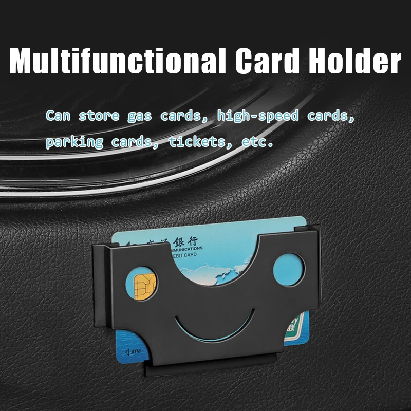 ที่หนีบตั๋วที่ใส่บัตรรถยนต์สติกเกอร์ตัวยึดกระจกหน้ารถที่ติดบัตรสำหรับที่จอดรถ