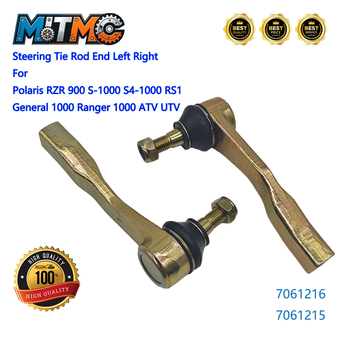 

Steering Tie Rod End Left Right For Polaris RZR 900 S-1000 S4-1000 RS1 General 1000 Ranger 1000 7061216 7061215