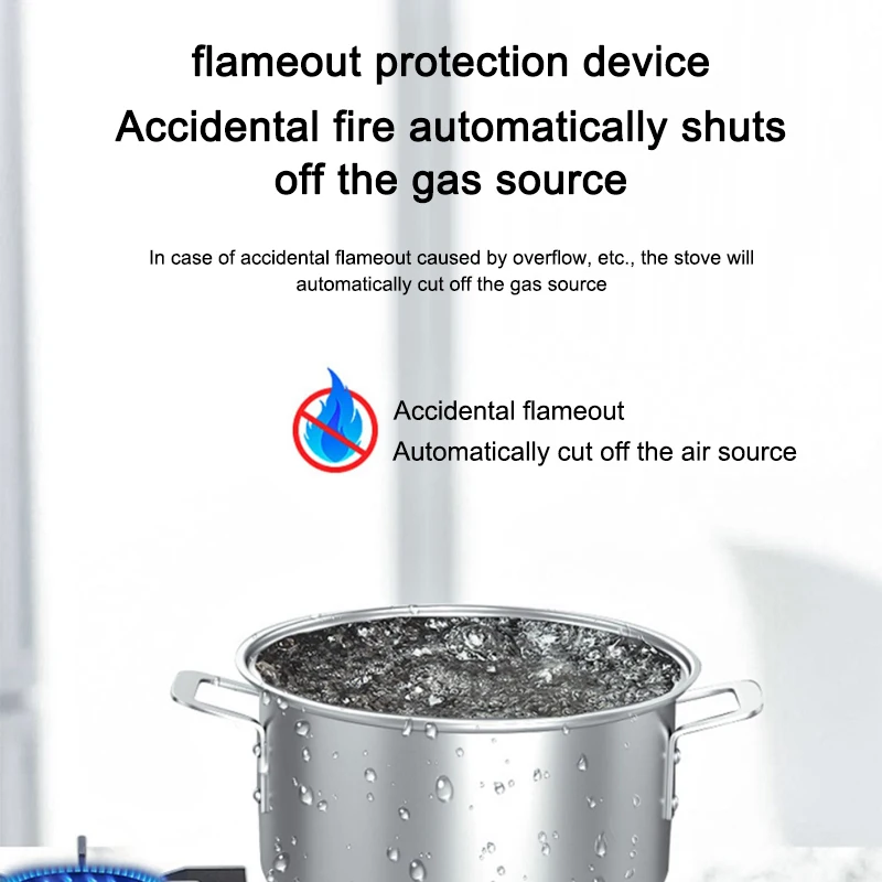 Fogão a gás de três olhos de aço inoxidável fogão a gás incorporado doméstico gás natural fogo feroz fogão a três-cabeça fogão a gás