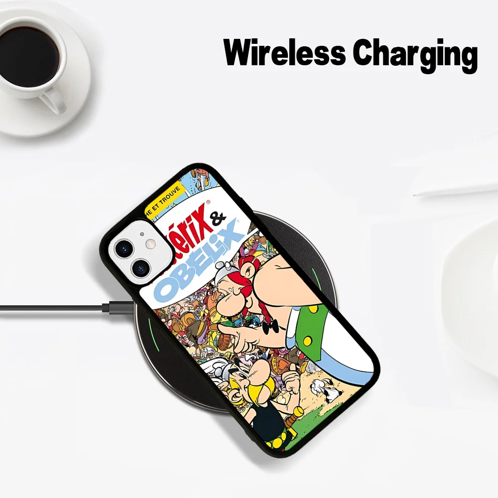 A- Asterix O-Obelix Phone Case Magesafe Magnetic Wireless Charge Case For IPhone 16 11 12 13 14 15 Pro Max Plus Mini #5