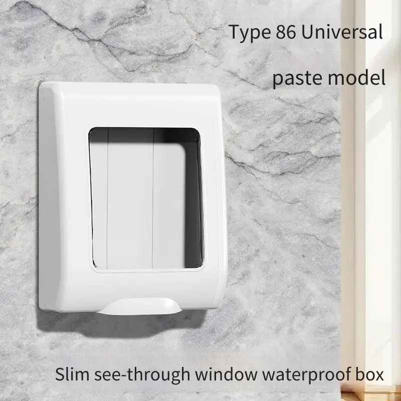 86 Type Screw Style Waterproof Socket Cover Splash Proof Bathroom Power Supply Box Wholesale Protective Cover for Home