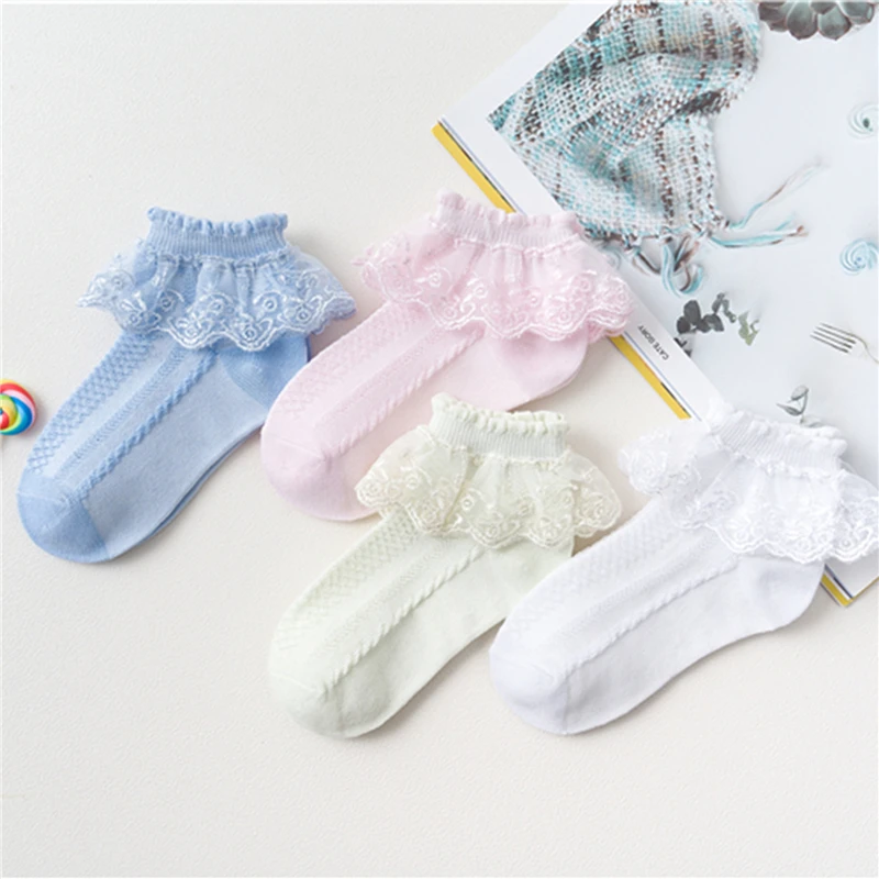 Japanese Style Sock Maiden Brand New High Quality Lovely Girls Vintage Lace Ruffle Frilly Ankle Socks Princess Girl Cotton Socks