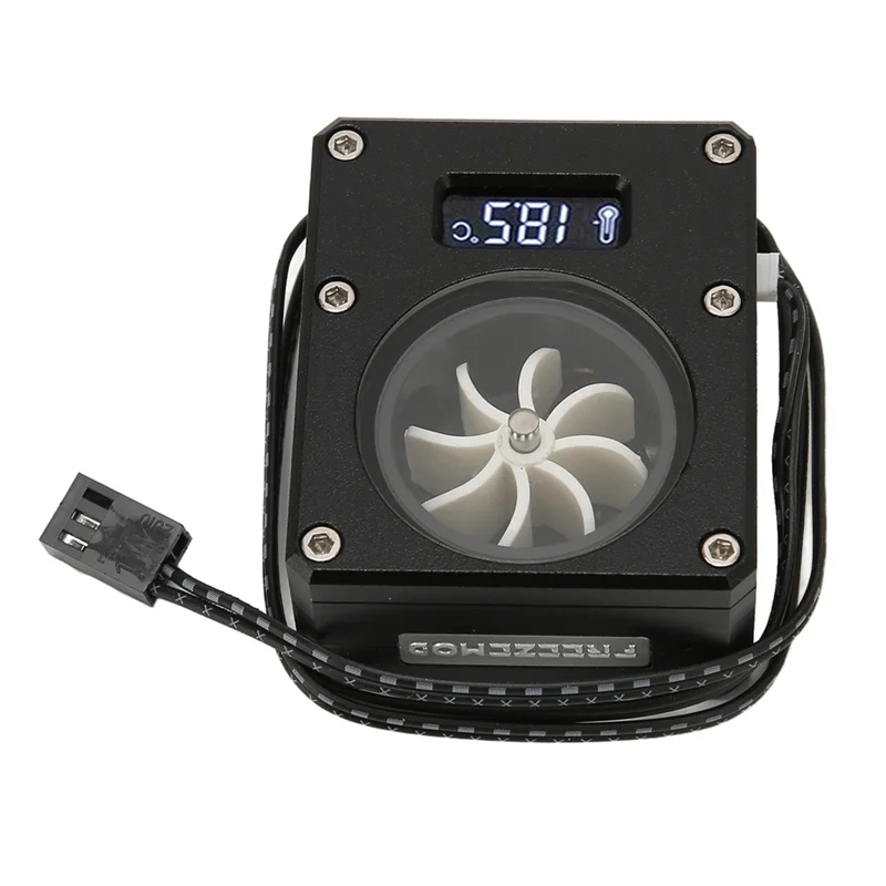 A53M Nuovo PC Misuratore di portata di raffreddamento ad acqua Indicatore 12V Piccola interfaccia a 3 pin G1/4 Filettatura Pom Misuratore di portata per computer antiruggine