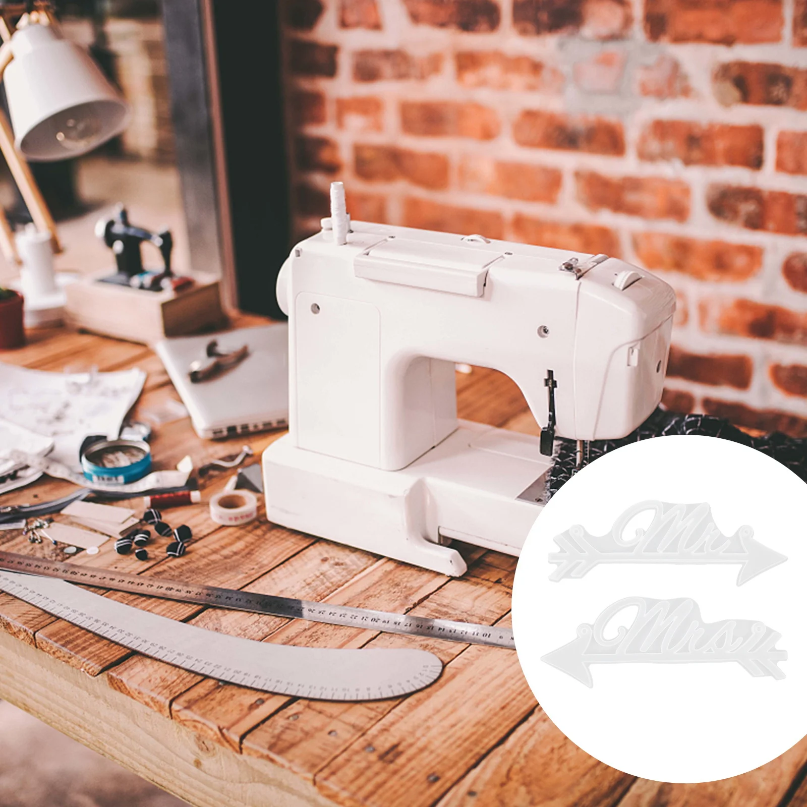 2 قطعة قالب علامات تعليق السهم لتقوم بها بنفسك كريستال الايبوكسي السيد السيدة رسائل قالب من السيليكون لصنع المجوهرات أداة الإكسسوارات الحرفية