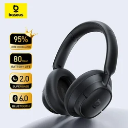 Baseus Bowie 10 Max Cuffie wireless ibride -46dB Cancellazione del rumore 120 ore di gioco Auricolari ad alta risoluzione Auricolare Bluetooth 5.4
