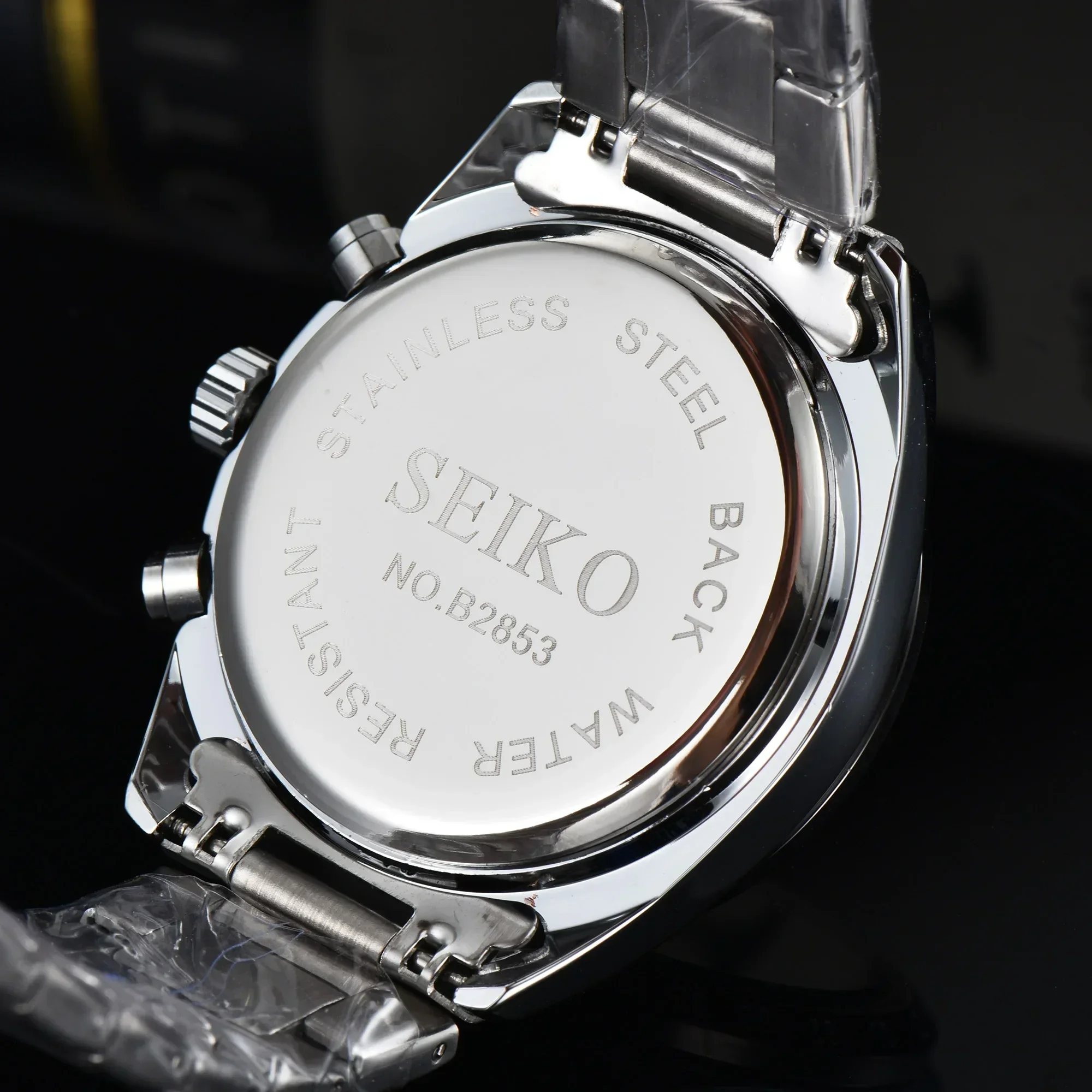 Seiko العلامة التجارية الفاخرة أزياء الأعمال عارضة الرياضة متعددة الوظائف كرونوغراف حار بيع رجل غير الميكانيكية كوارتز ساعة معصم