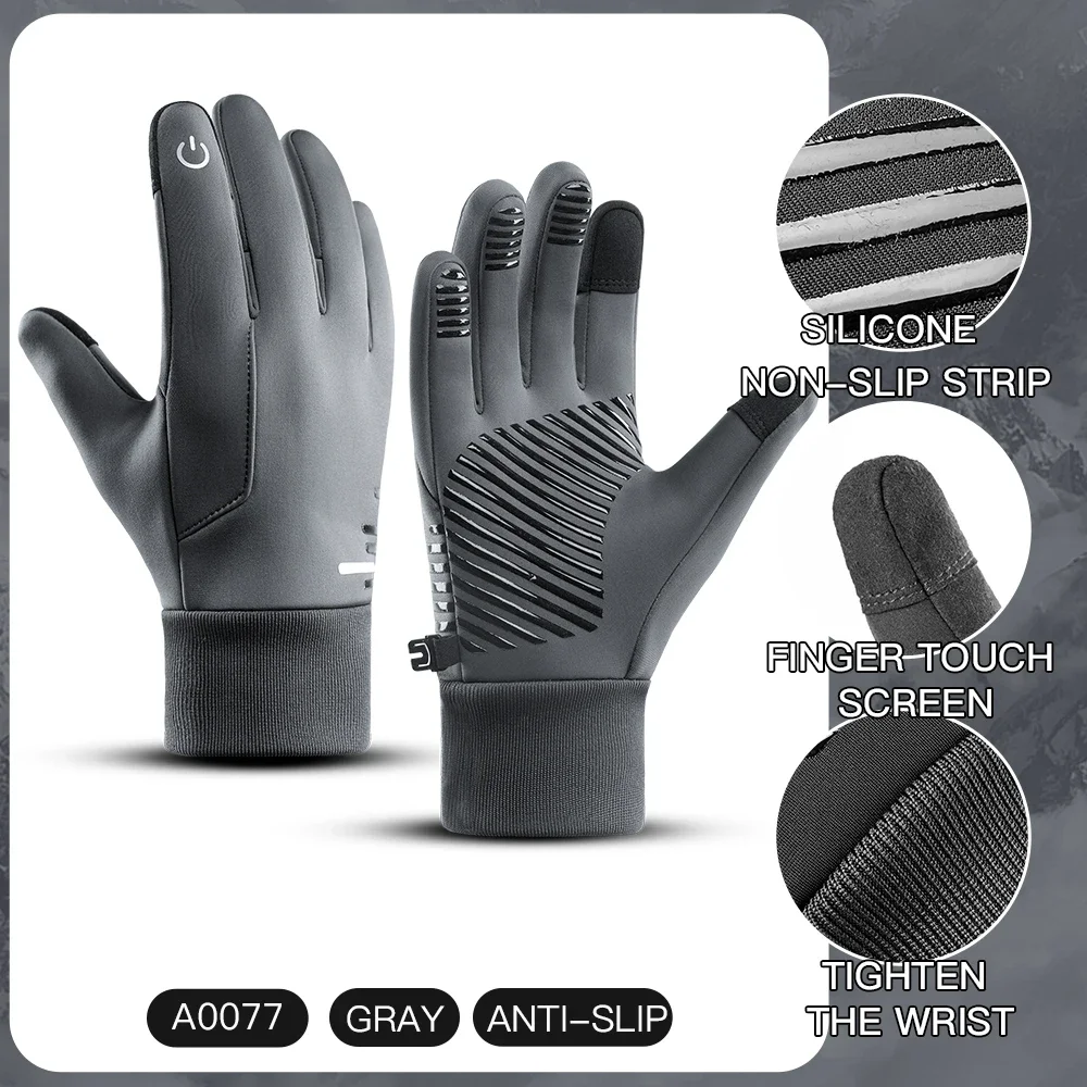 

Outdoor Sport Cycling Gloves Winter Warm Men's Gloves Women Touchscreen Fishing Splash-proof Skiing Snowboard Nonslip Gloves