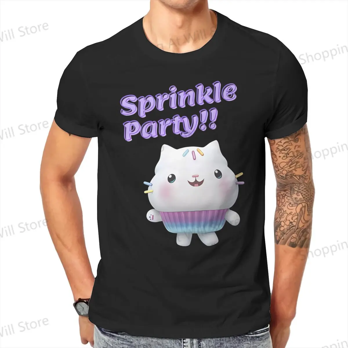 Summer Men's and Women's T-shirts Gabby's Dollhouse Sprinkle Party Round neck short sleeved T-shirt Street Clothing S-6XL