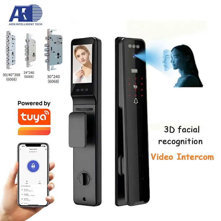 

Security Inteligente Fully Automatic Smartlock Keyless Electric Fingerprint Face Recognition Waterproof Digital Door Smart Lock