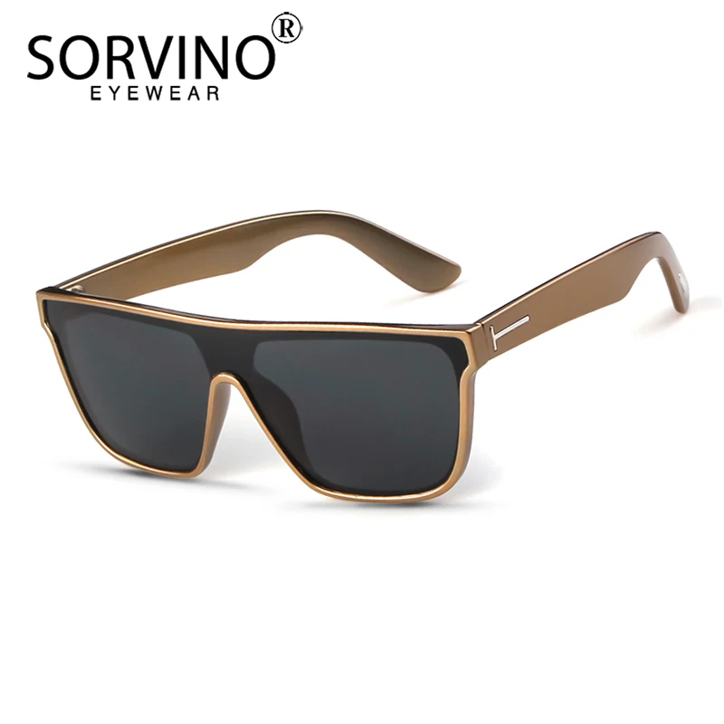 SORVINO Retro Oversized Square Shades For Women Sunglasses Men Luxury Brand Designer Fashion Big Leopard Black Sun Glasses SP274