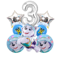 8pcs Cartoon Paw Patrol Themed Party Decoration Supplies Rescue Dog Aluminum Foil Balloon Childrens Birthday Gift