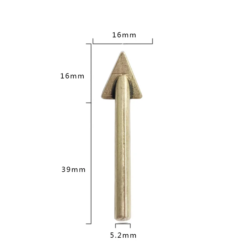 Cabezal de alisado de cobre Triangular para reparación de plástico, cabezal de pistola para soldar de cuero para Kit de soldadura de plástico de 60 vatios, 16mm/20mm, 2 uds.