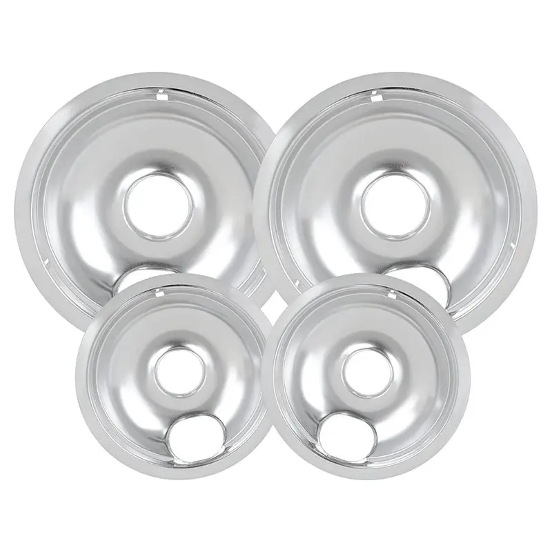 Bandejas de Gotejamento FORC-Drip, para Fogão Whirlpool Kenmore Frigite, Inclui 2 Peças de 6'' e 2 Peças de 8''