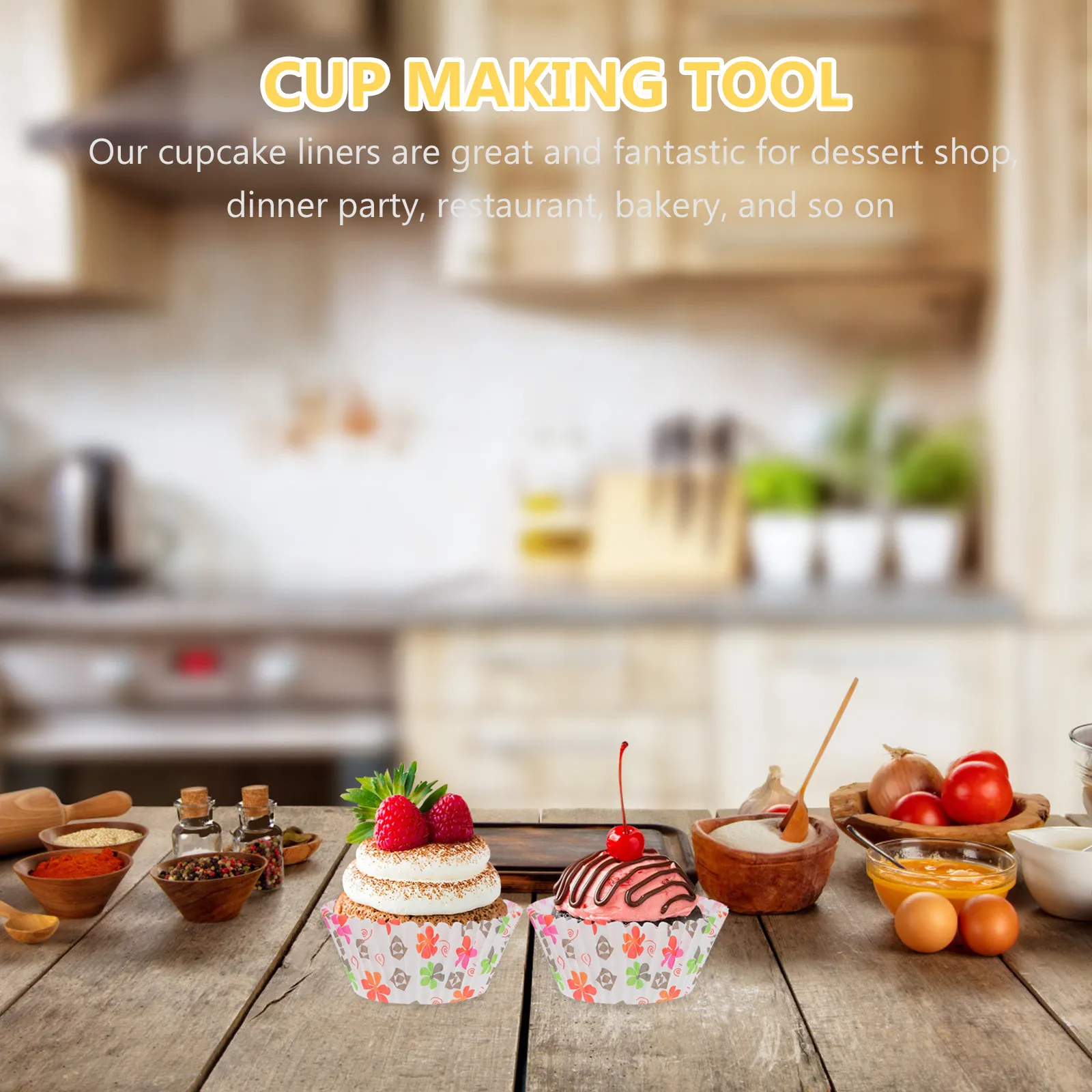 200 pcs Paper Muffin Cups Cupcake Liners Baking Wrappers for Cakes Desserts Parties Weddings Baby Showers