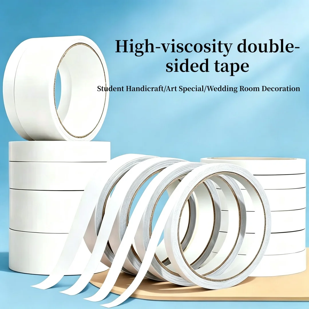 Double sided tape,various sizes, suitable for art, photography, gift boxes, scrapbooks, business card printing, paper backing