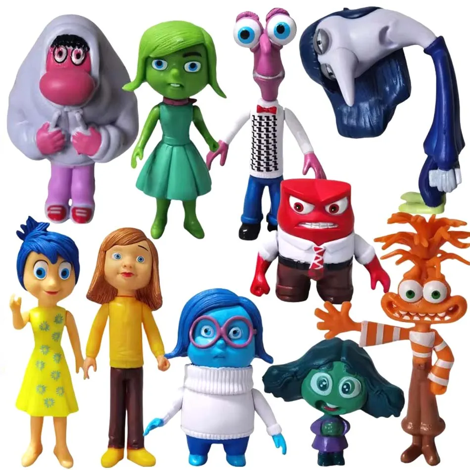 Nuevo Inside Out 2, figura de acción de juguete, película de dibujos animados, alegría, ansiedad, ira, tristeza, desgusto, miedo, modelo de muñeca, figuritas, regalo para niños