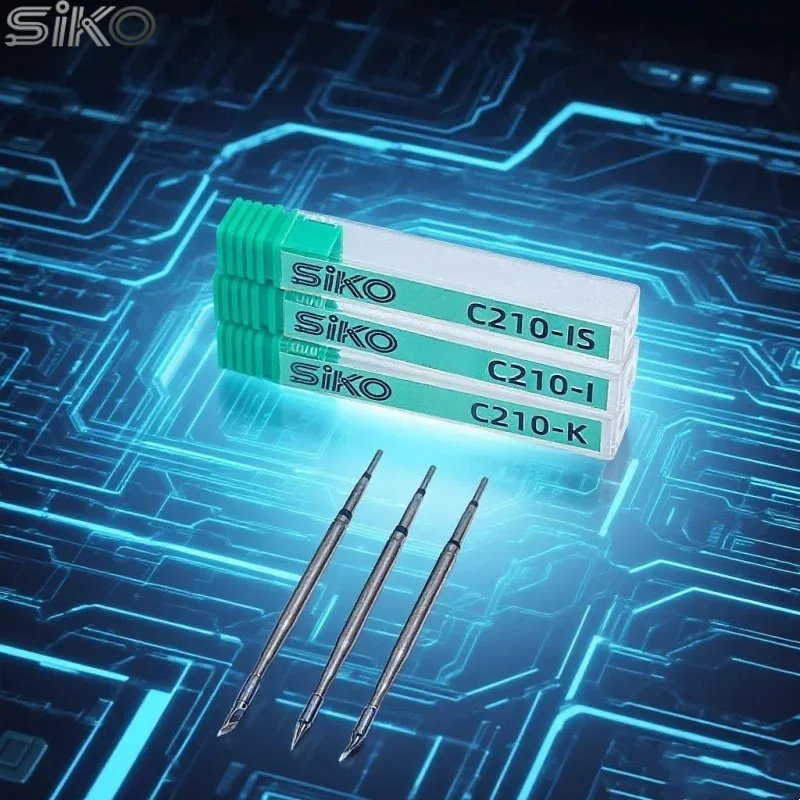 SIKO C210 Soldering Tip 1S Temp Rising to 550℃ Max Advanced Surface Coating Welding for Motherboard Education &Appliance Repair