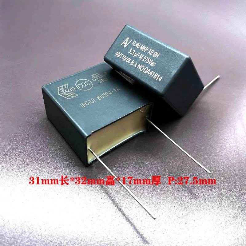 

5PCS kemet av mkp r46 3.3uf 335 275v 305v X2 safety film capacitor