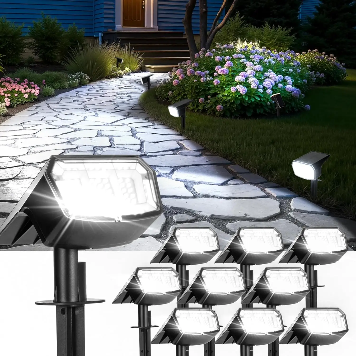 Walkway Lights Heavy Metal 2.8in 8 Pack Step Light Winter Gray
