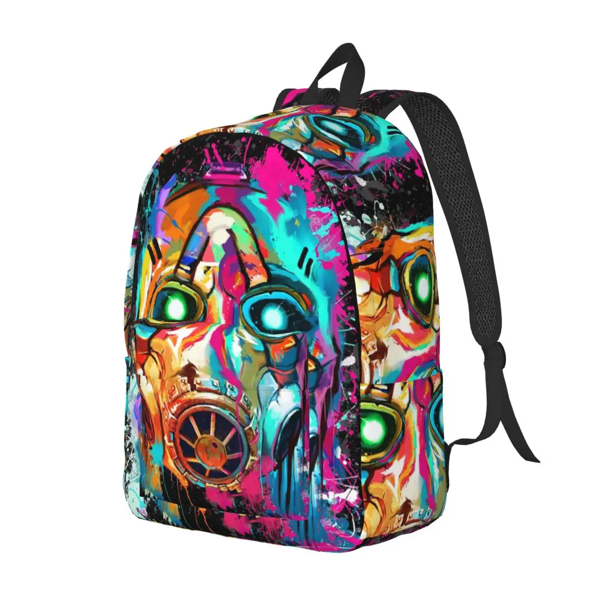 B-Borderlands Shooting Game Gaming Student Backpack School Bag Hiking Travel Daypack for Men Women Bookbag Shoulder Bags