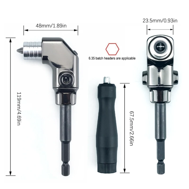 Tự Khóa 90 Độ Góc Vít Giá Đỡ Ổ Bit Góc Nối Dài Điện Tua Vít Góc Lái Xe Thả Con Tàu