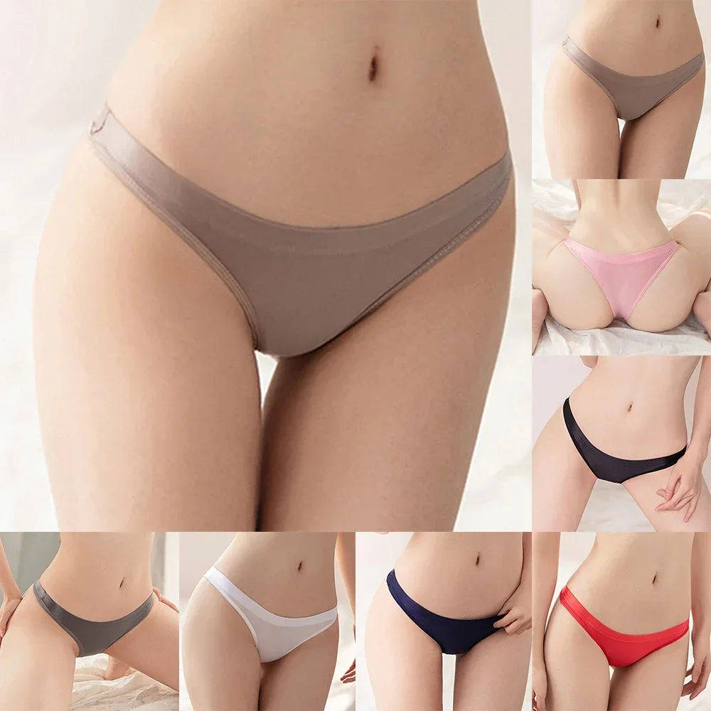 

Women Sexy Thong Underwear Brief Soft Ladies Low Waist Bikini Panties Lingerie Underpant High Elastic