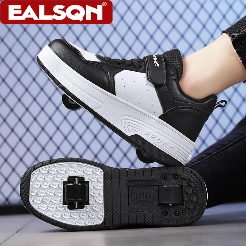 

Сверхлегкие детские спортивные туфли на двух колесах для катания на роликах для детей, мальчиков и девочек, прогулочные кроссовки для бега на открытом воздухе