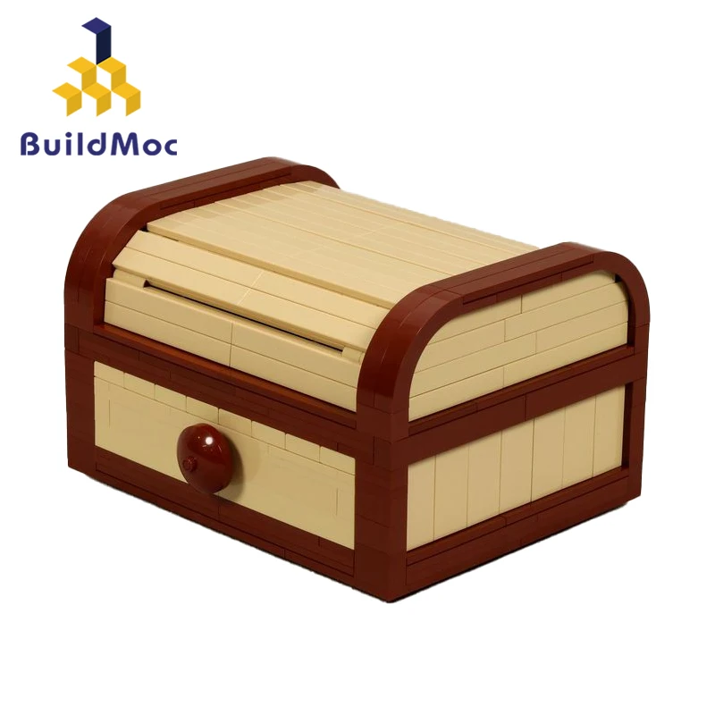 

BuildMoc Tambour Box Building Blocks Kit Favorite Storage Box Case Can Be Opened And Closed Bricks Toys Children Birthday Gifts