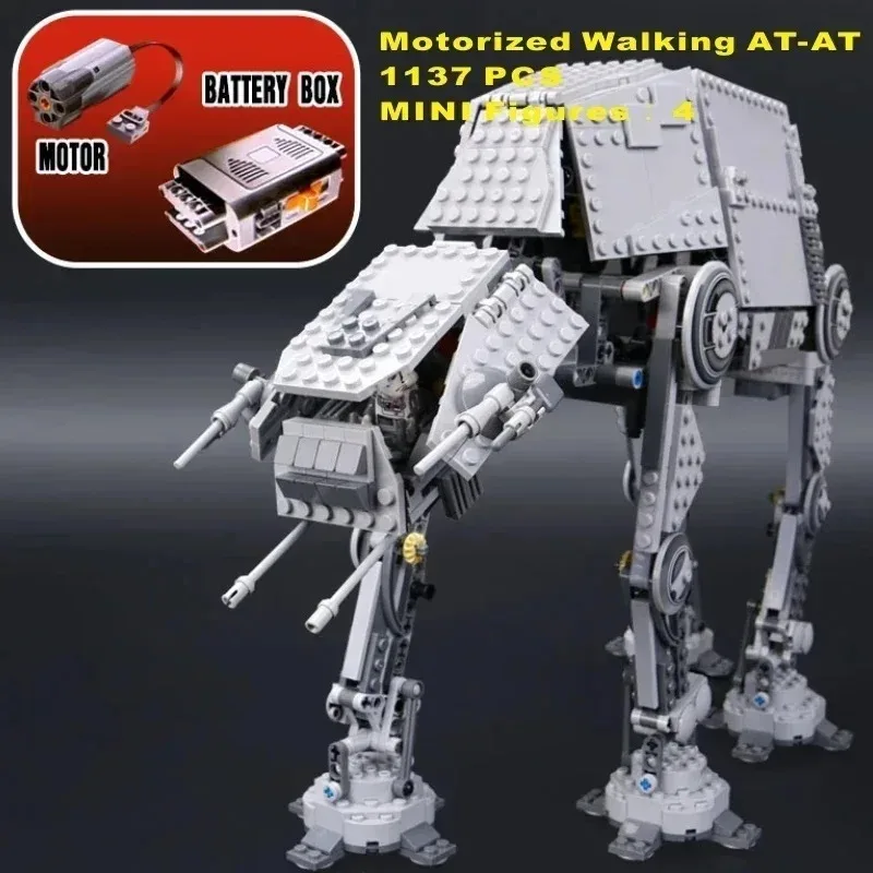 1267pcs Hot Movie Game Star 75288-Empire Hoth Battle AT-AT Snowtrooper Army Assault Gemotoriseerde Walker Model Blokken Verjaardagscadeau